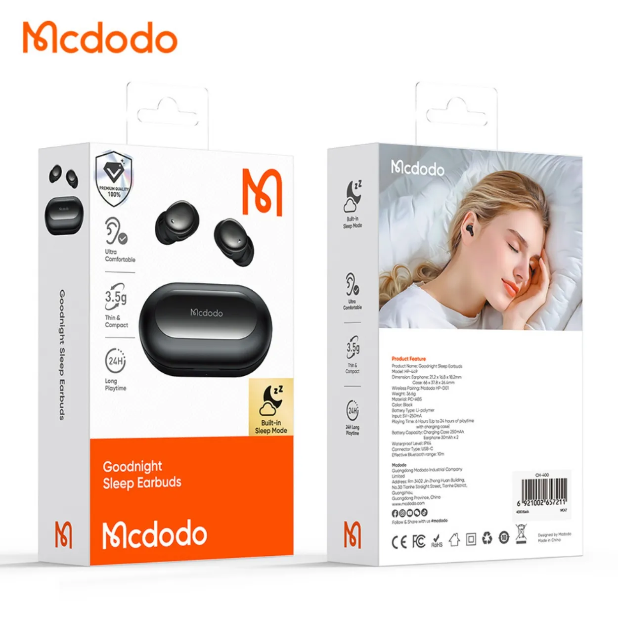 MCDODO Goodnight Sleep Earbuds - 100% Original - Image 2