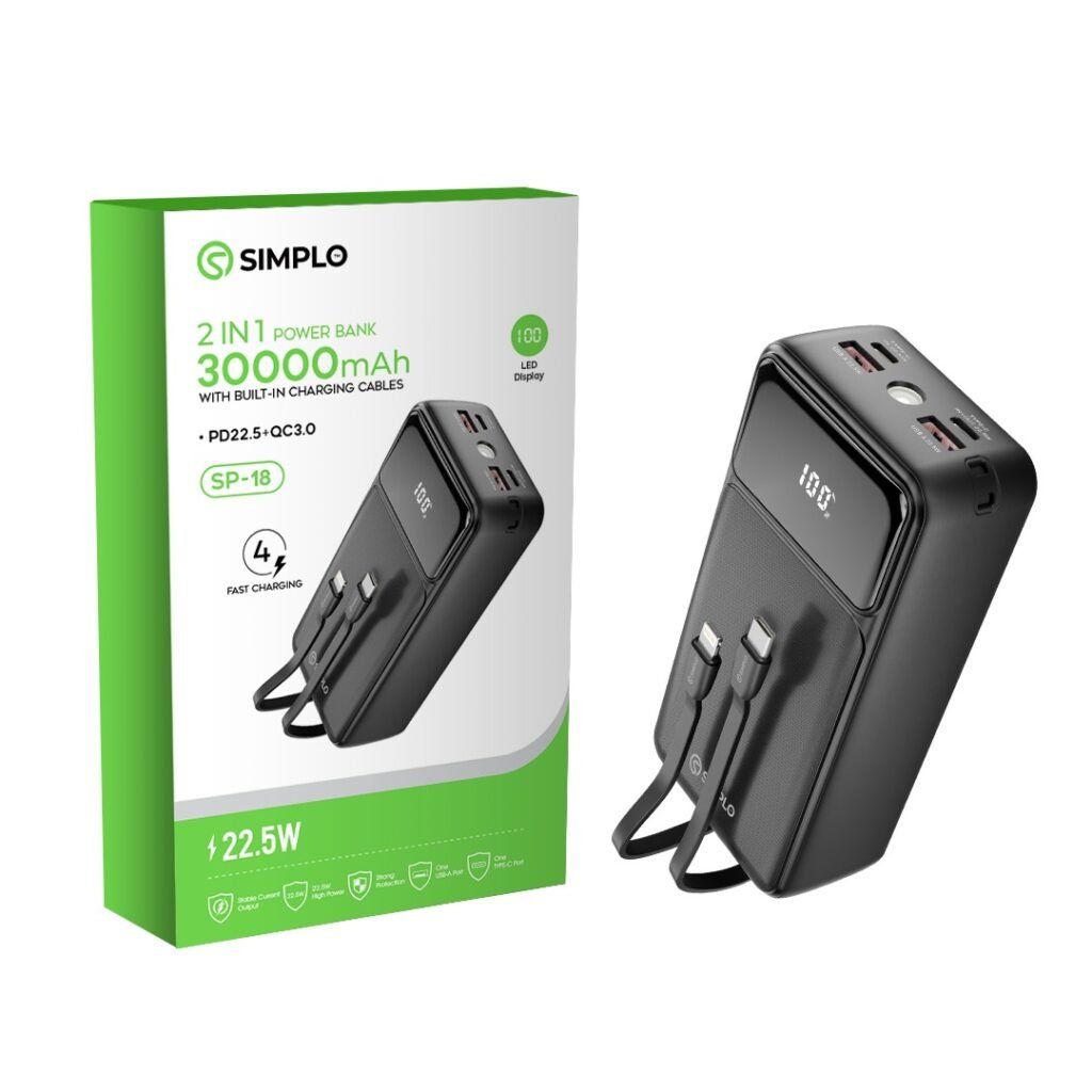Simplo SP-18 30000mAh 2-in-1 Power Bank